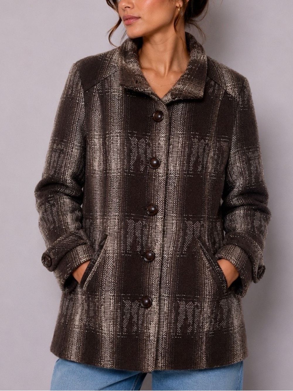 Northern Reflections Jacket Wool Tweed Coat Brown Neutral Warm Neutral Fall